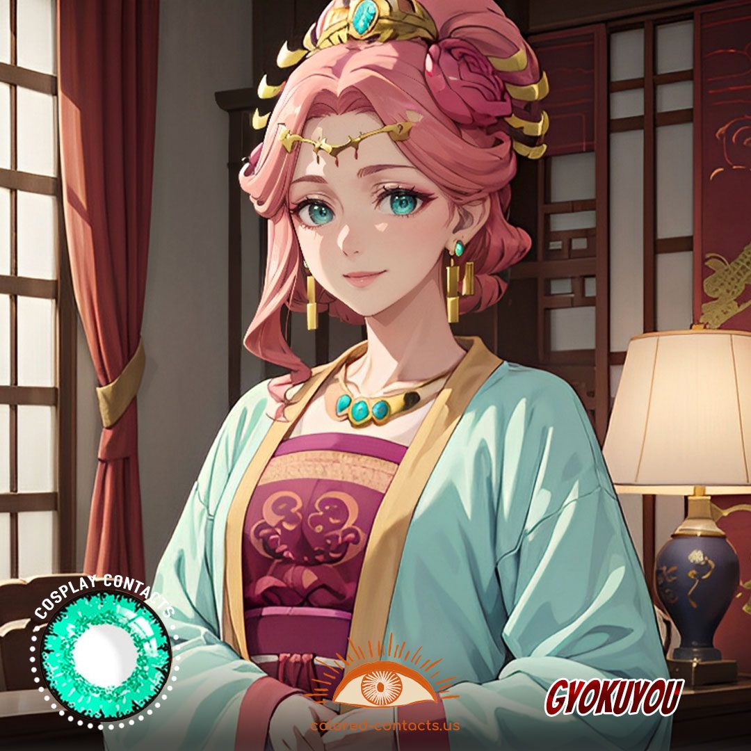 GYOKUYOU Cosplay Opal Green Contact Lenses