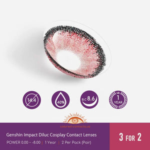 Genshin Impact Diluc Cosplay Contact Lenses