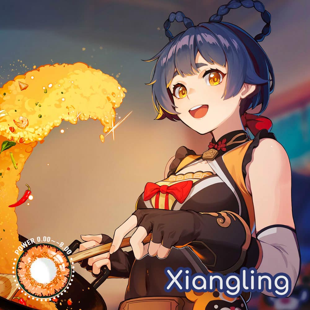 Genshin Impact Xiangling Cosplay Contact Lenses