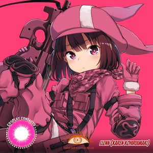 LLENN (Karen Kohiruimaki) Cosplay Pink Contact Lenses