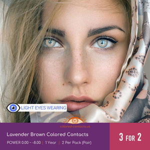 Lavender Brown Colored Contacts
