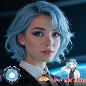 Lieserl Albert Einstein Cosplay Blue Contact Lenses