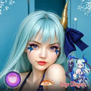 Liliya Olenyeva Cosplay Purple Contact Lenses
