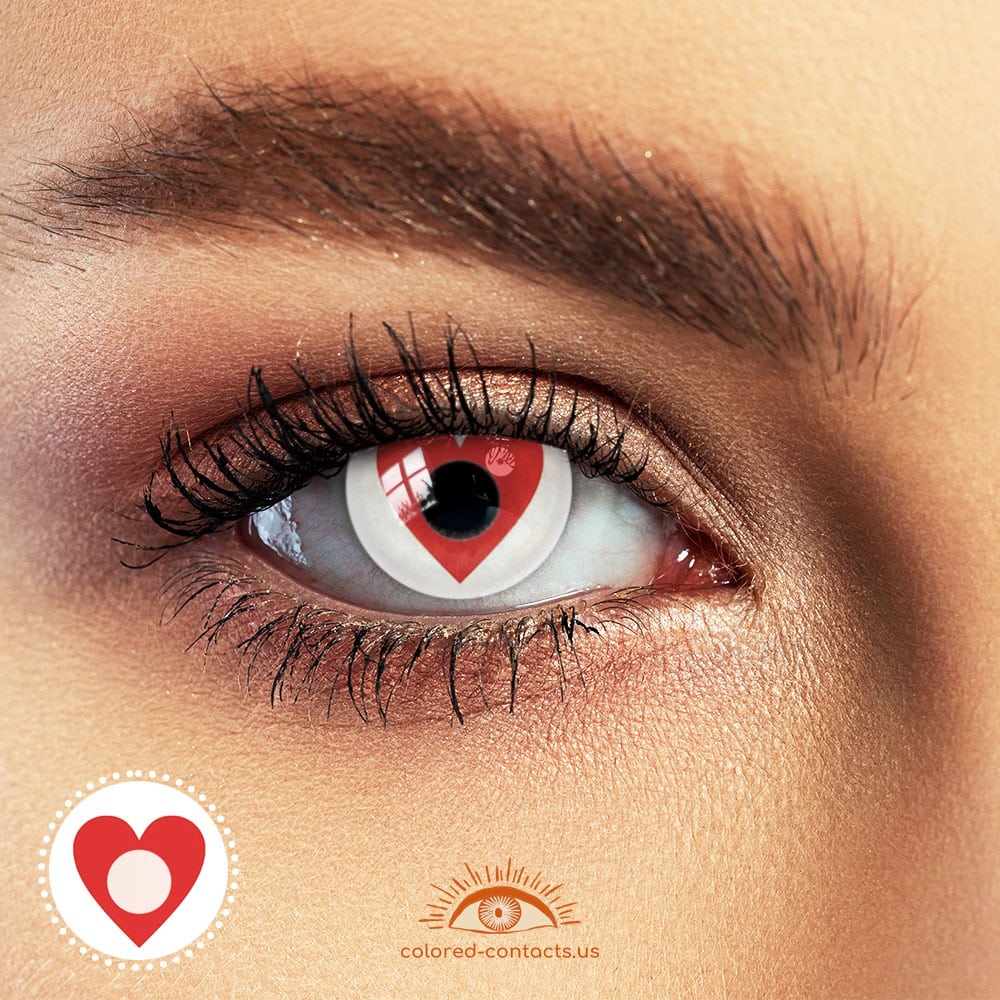 Love Heart Eye Halloween Contacts
