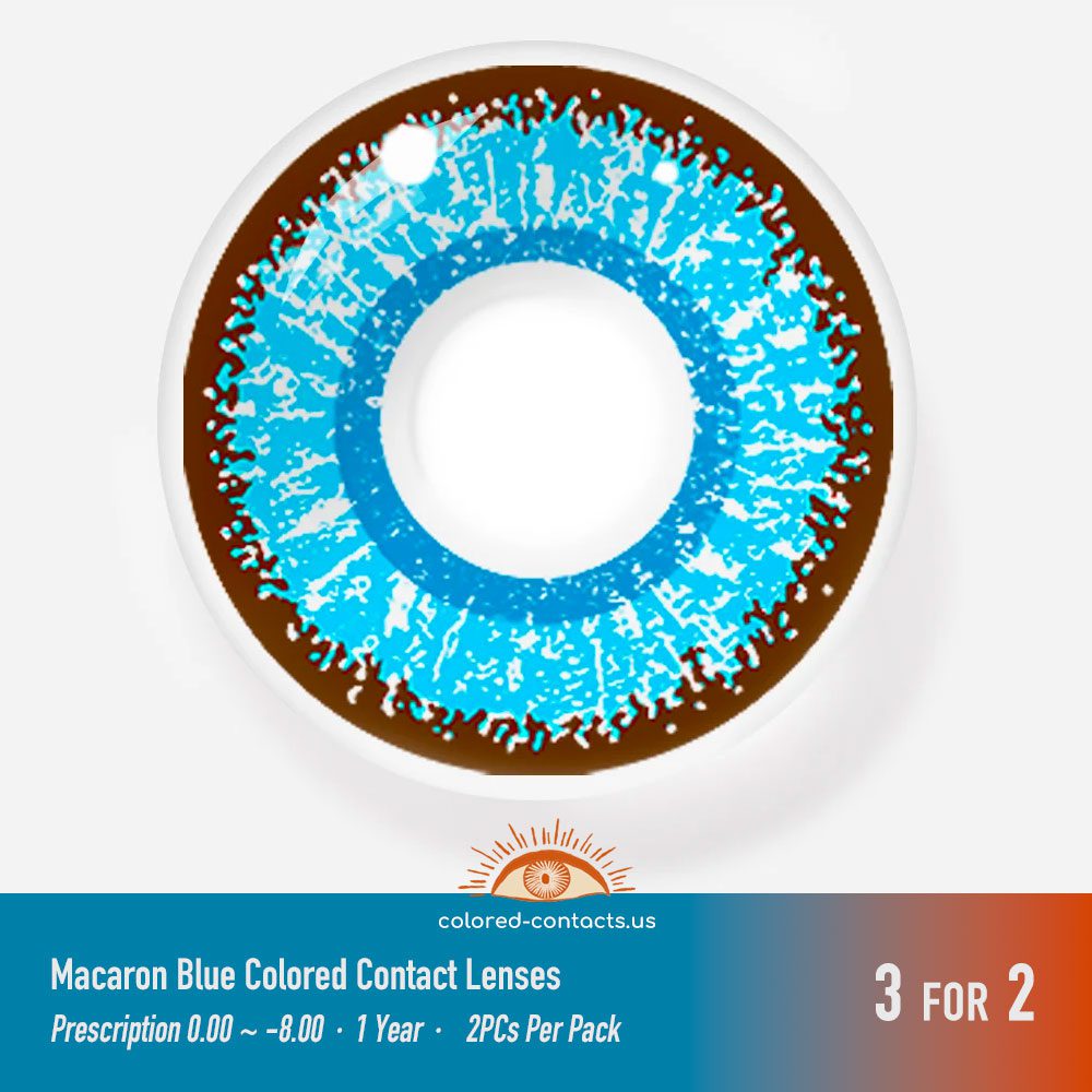 Macaron Blue Colored Contact Lenses