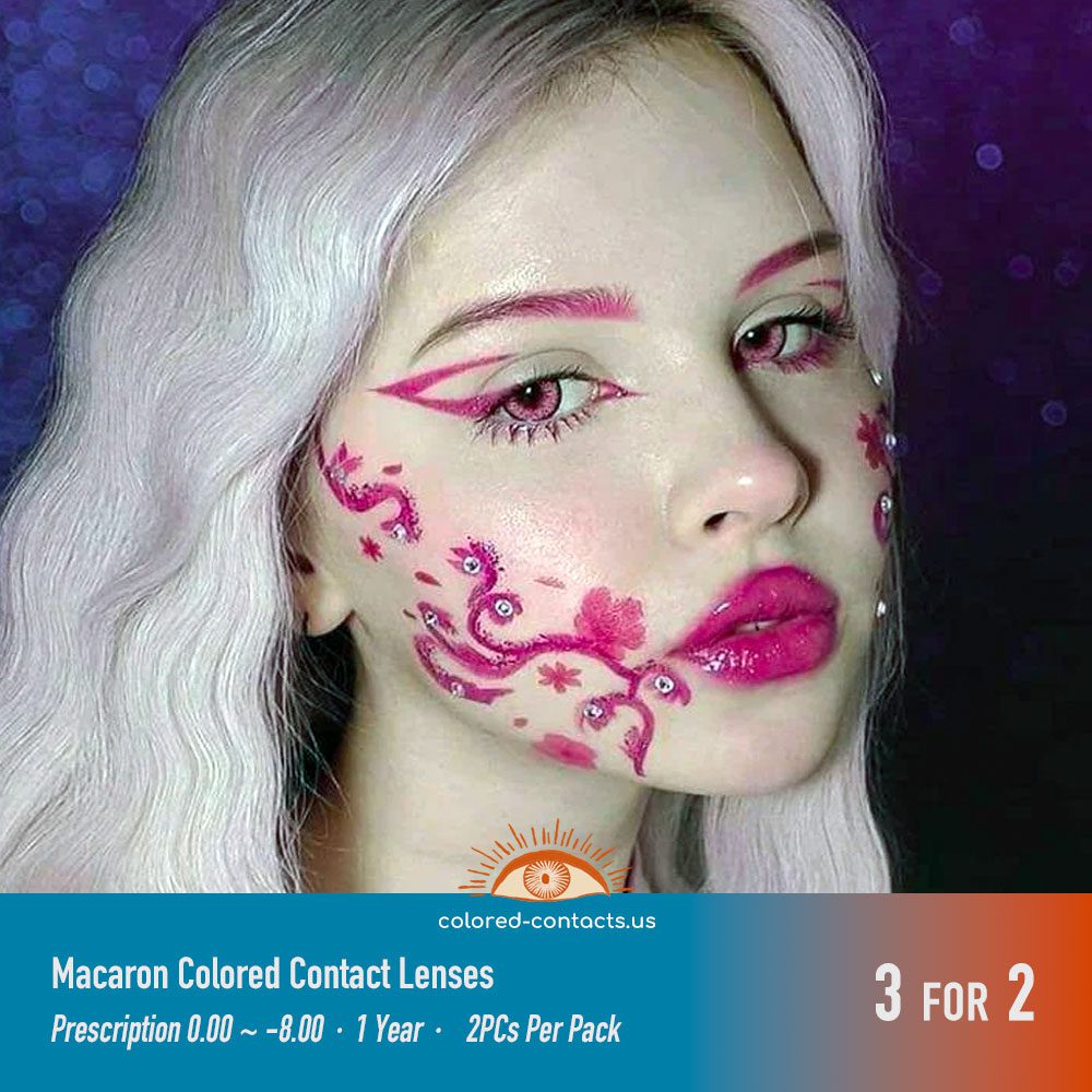 Macaron Pink Colored Contact Lenses