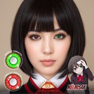Mei Misaki Cosplay Heterochromia Contact Lenses