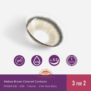 Mellow Brown Colored Contacts Monthly
