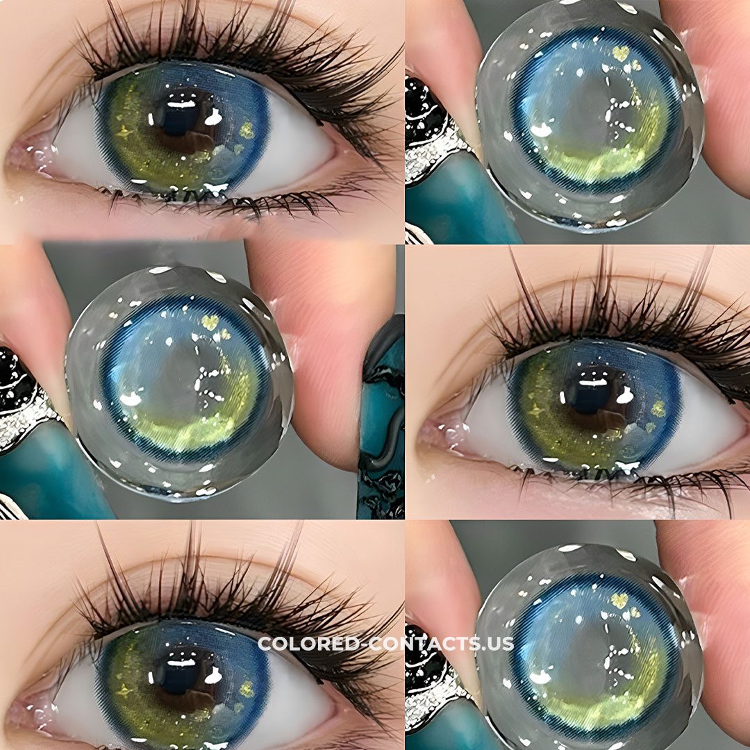 Mesmerizing Dual-Tone Blue-Green Contact Lens
