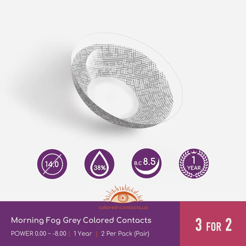 Morning Fog Grey Colored Contacts
