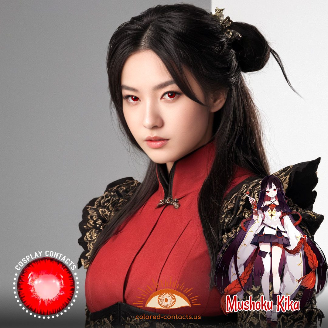 Mushoku Kika Cosplay Red Contact Lenses