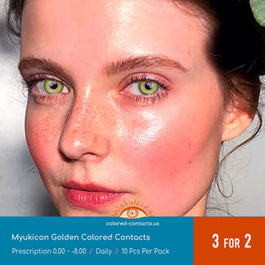 Myukicon Golden Colored Contacts