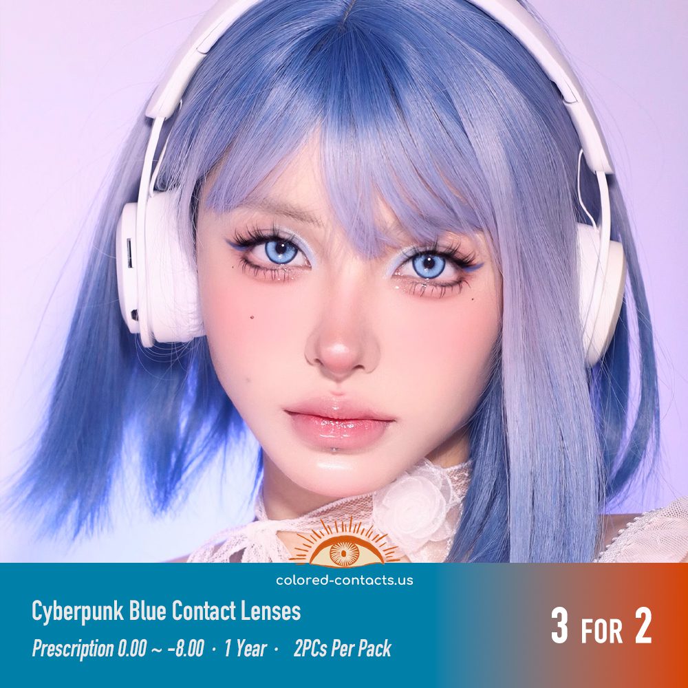 Cyberpunk Blue Contact Lenses