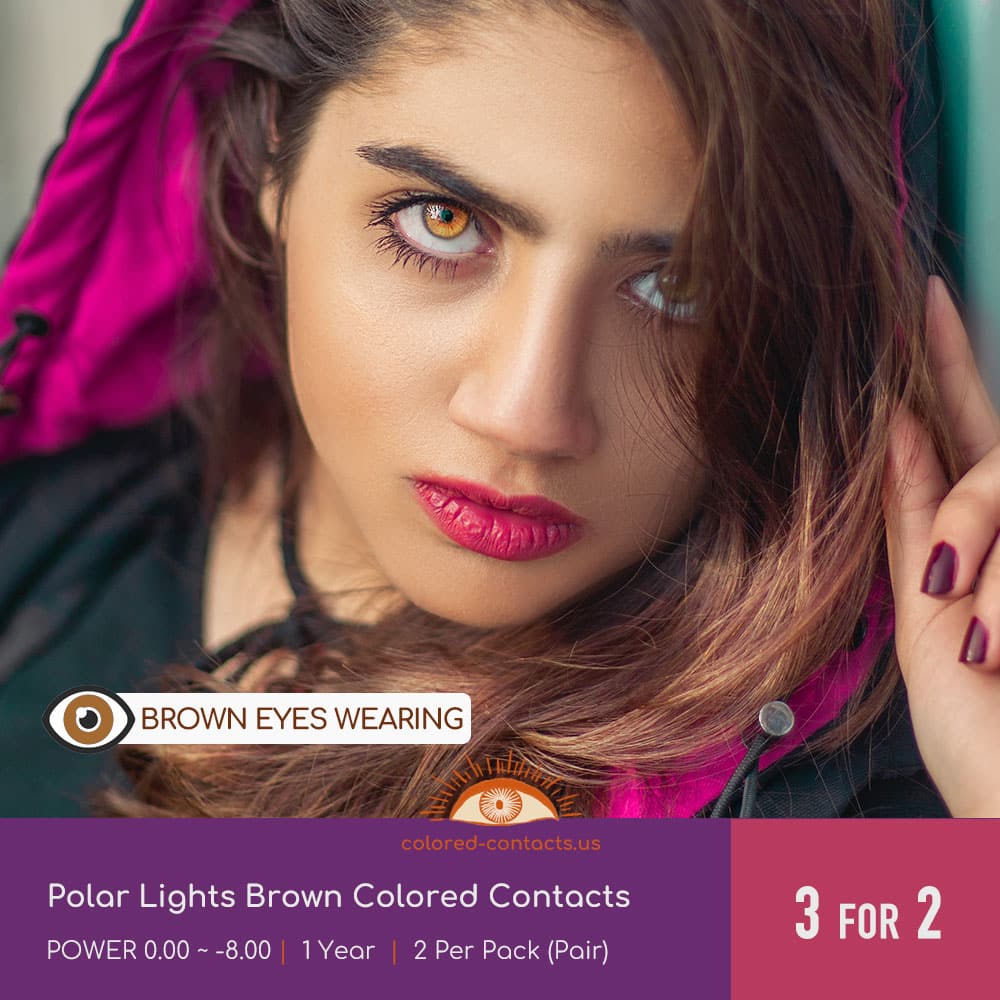 Polar Lights Brown Colored Contacts