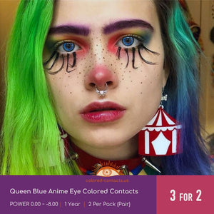Queen Blue Anime Eye Colored Contacts