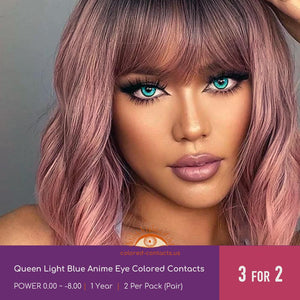 Queen Light Blue Anime Eye Colored Contacts
