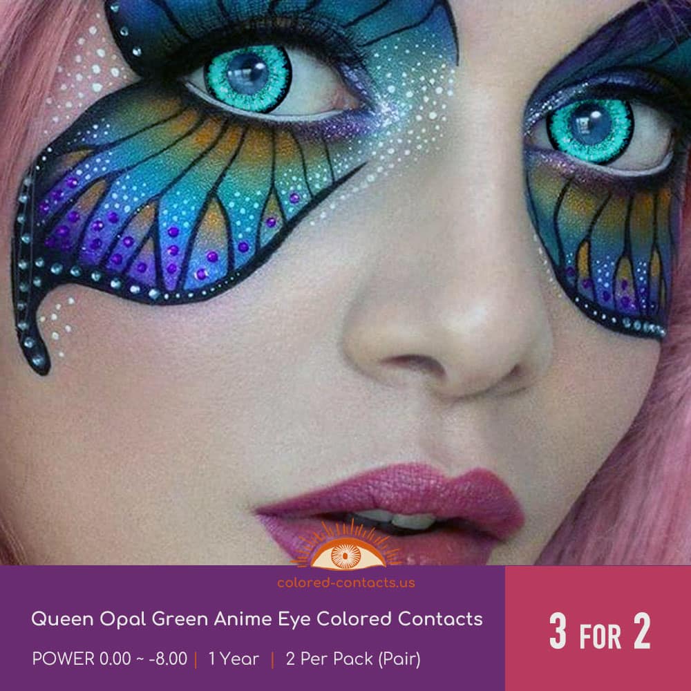 Queen Opal Green Anime Eye Colored Contacts