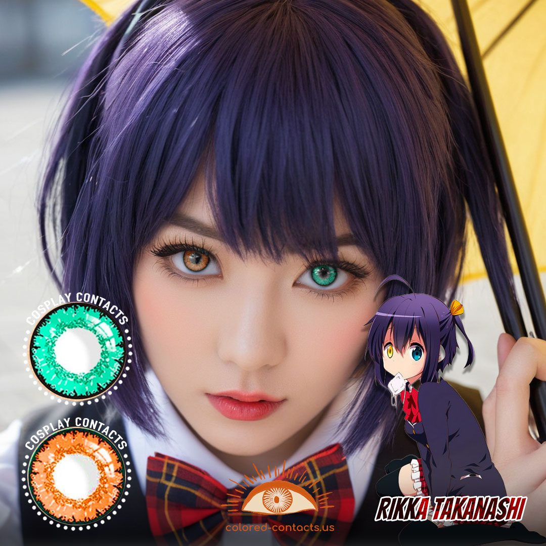 Rikka Takanashi Cosplay Heterochromia Contact Lenses