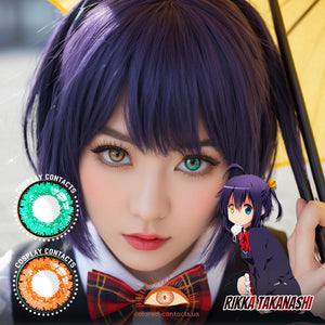 Rikka Takanashi Cosplay Heterochromia Contact Lenses