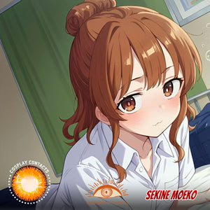Sekine Moeko Cosplay Brown Contact Lenses