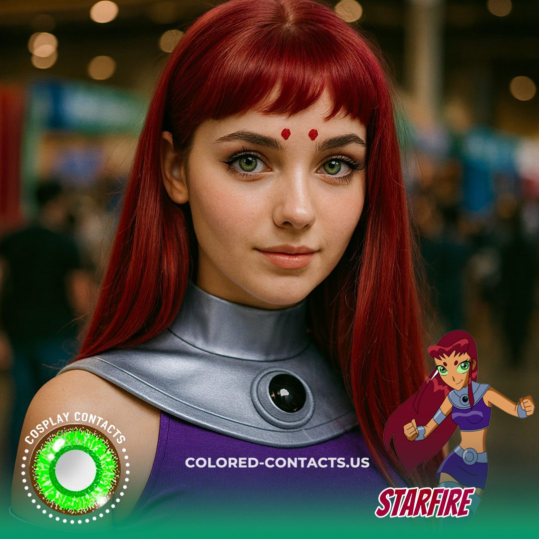 DC Starfire Cosplay Contact Lenses V2