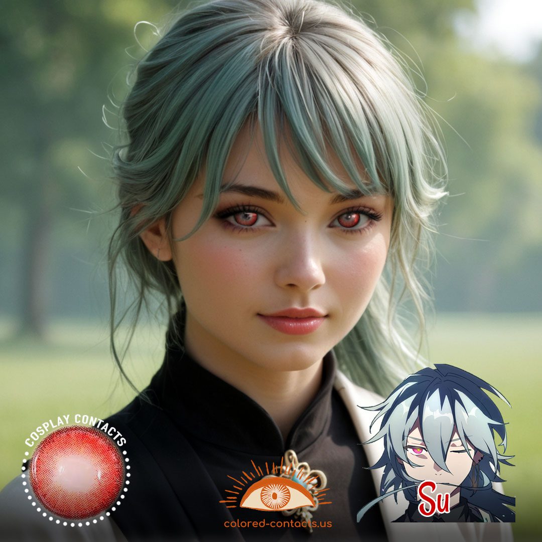 Honkai Impact 3rd: Su Cosplay Red Contact Lenses