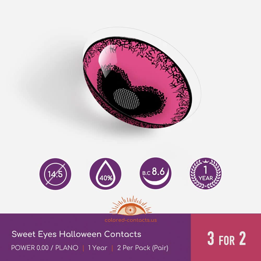 For any light or dark colored eyes! White Ringed Zombie Halloween Contact Lenses are perfect for cosplaying zombies, ghosts, skeletons, demons and other spooky makeup. Not only great for Halloween revelry, cosplay and other parties too, Halloween white ring contact lenses are sure to attract a lot of attention! So don't hesitate to take them home! Similar products recommended: Blind White Halloween Contacts and Grid White Contact Lenses.