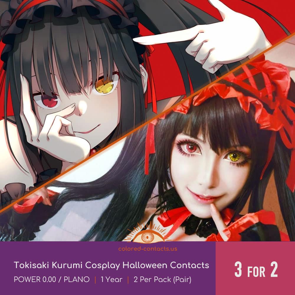 Tokisaki Kurumi Cosplay Halloween Contacts