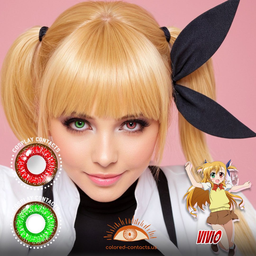 Vivid Strike! Vivio Cosplay Heterochromia Contact Lenses