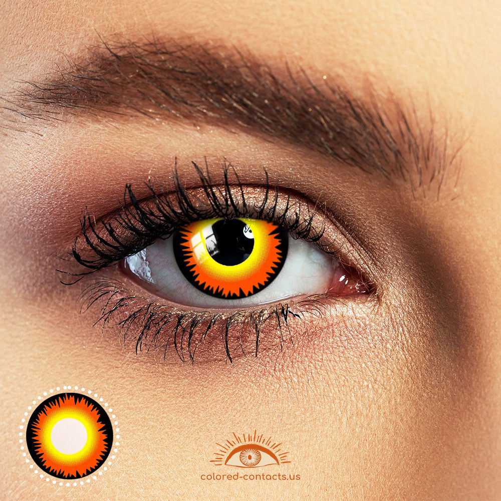 Werewolf Orange Halloween Contacts