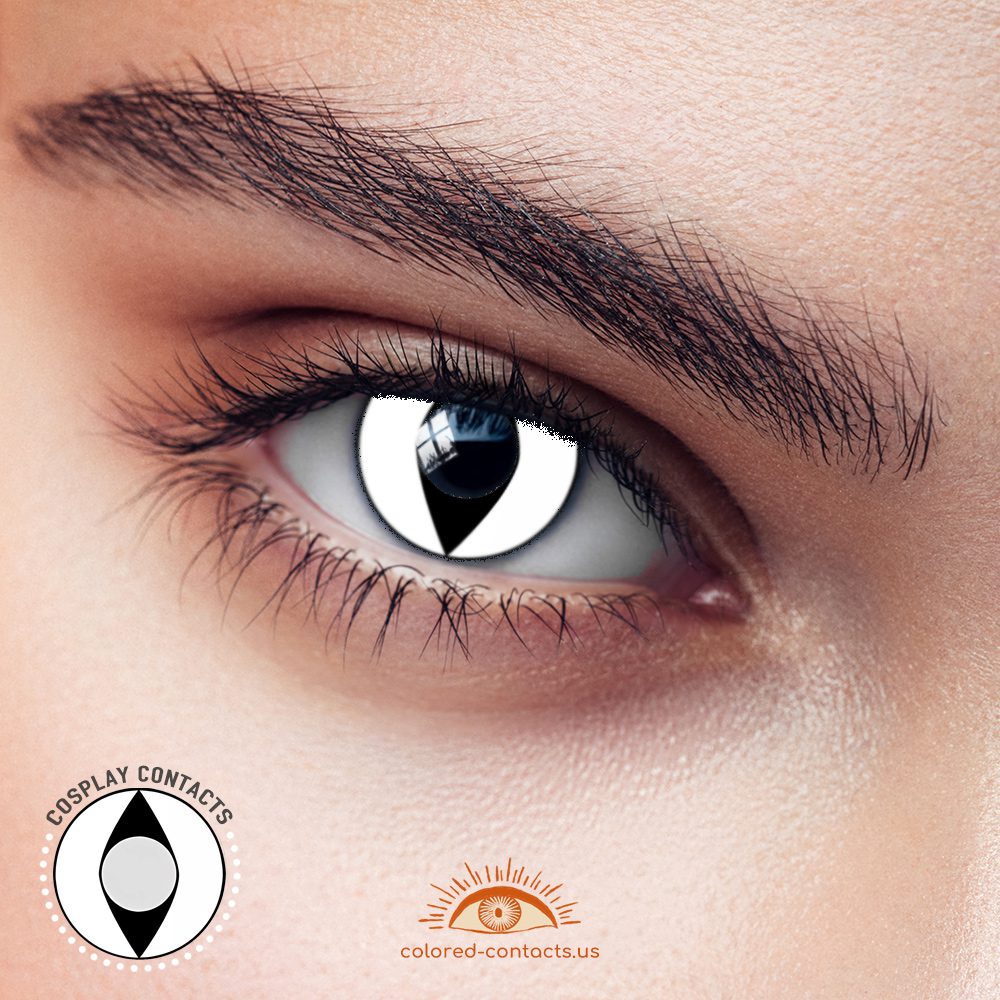 White Cat Eye Contacts