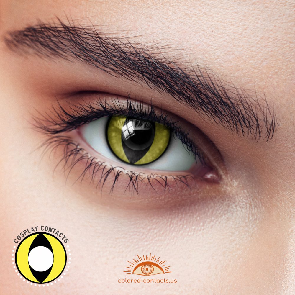 Overlord: Albedo Cosplay Yellow Cat Eye Contact Lenses