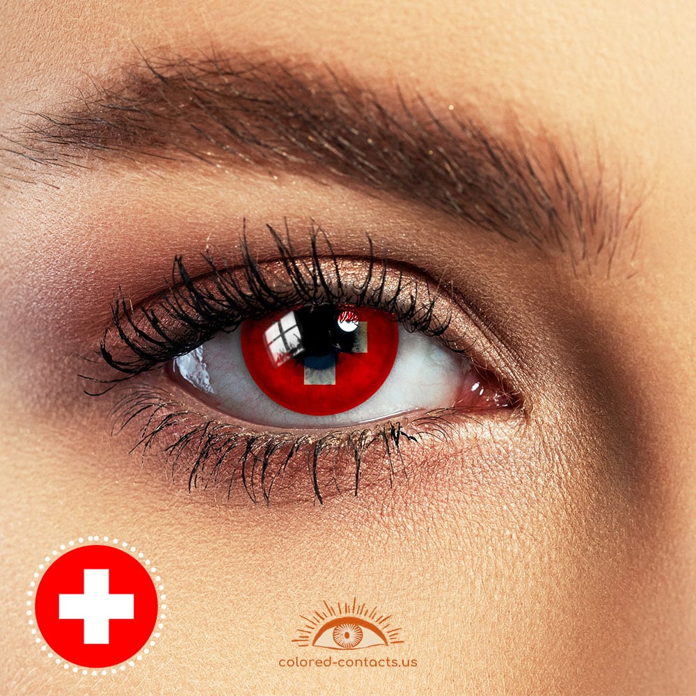 Zombie Nurse II Cross Halloween Contacts