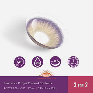 limerence Purple Colored Contacts