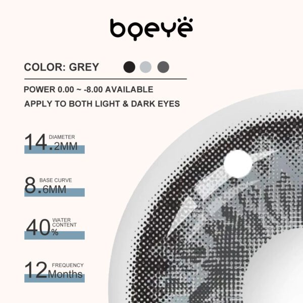 Bqeye Cocktail Greyhound gekleurde contactlenzen Bqeye Colored Contact Lenses - Bqeye Cocktail Greyhound Colored Contact Lenses