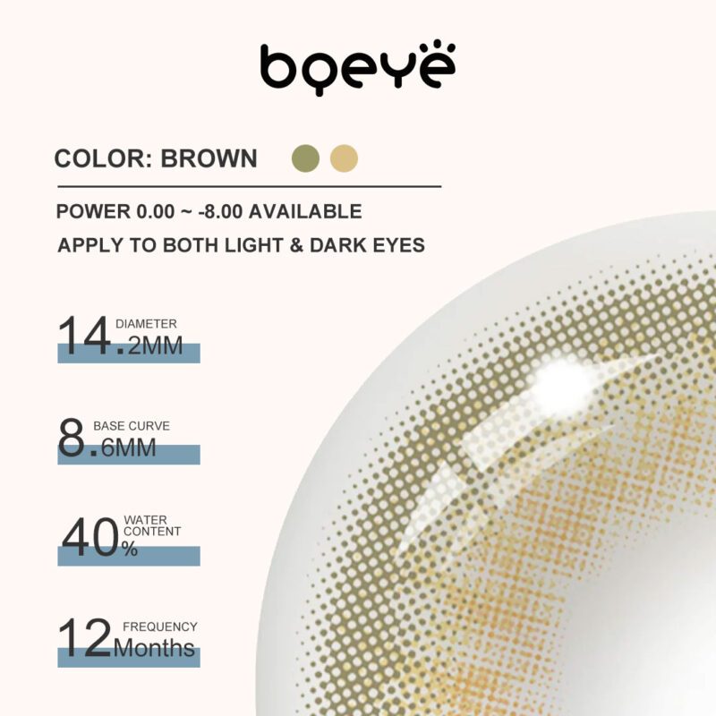 Bqeye Dna Taylor Brown Colored Contact Lenses - Image 3