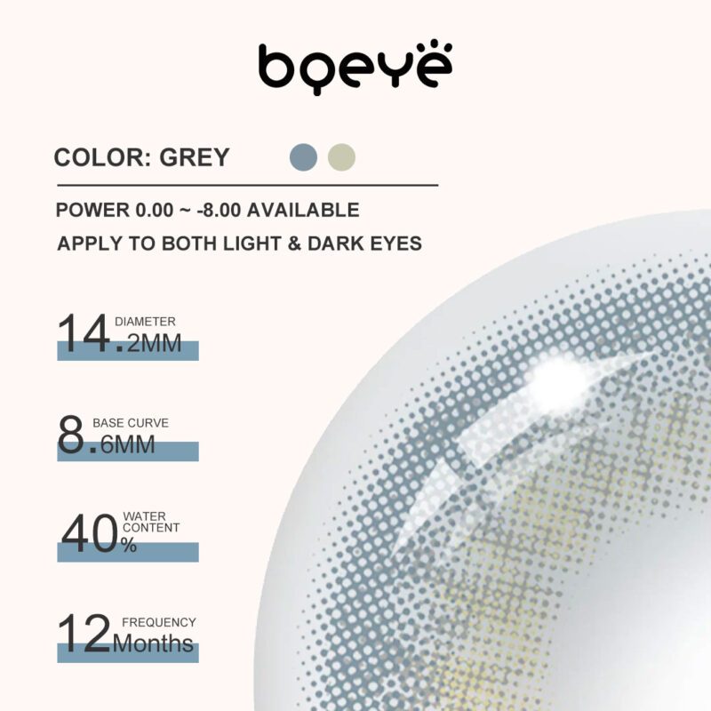 Bqeye Dna Taylor Grey Colored Contact Lenses - Image 3