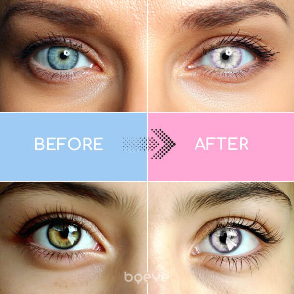 Bqeye Dna Taylor Purple Colored Lentes de Contacto Bqeye Colored Contact Lenses - Bqeye Dna Taylor Purple Colored Contact Lenses