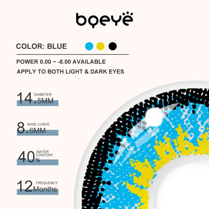 Bqeye Elf Blue Colored Contact Lenses - Image 3