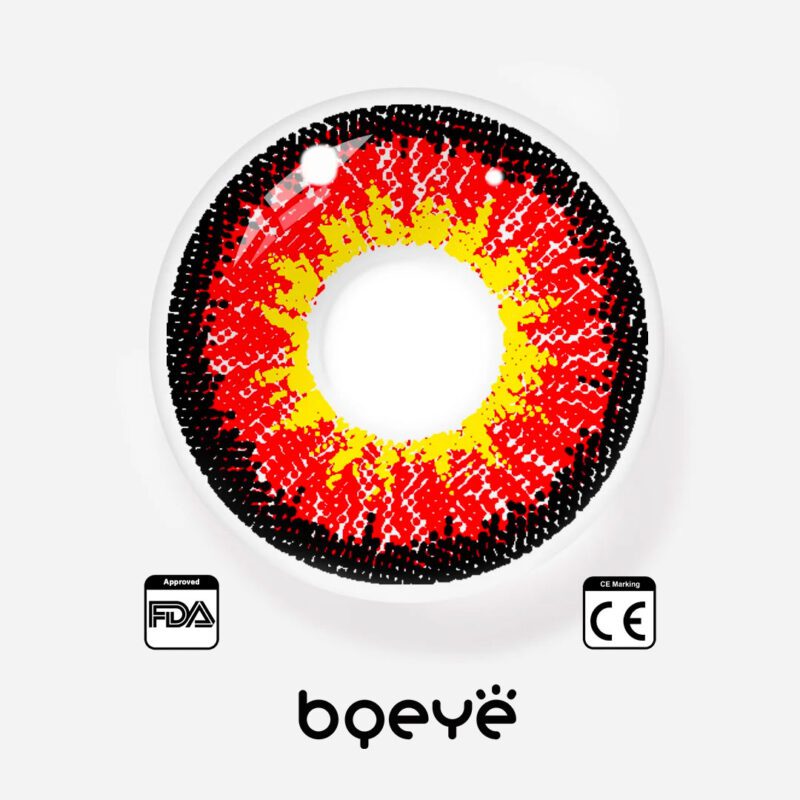 Bqeye Elf Rood Gekleurde Contactlenzen - Afbeelding 4