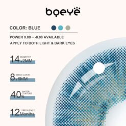 Bqeye Colored Contact Lenses - Bqeye Magnificent Antarctic Blue Colored Contact Lenses