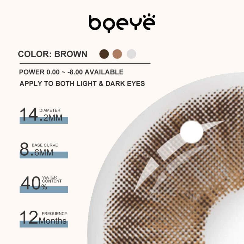 Bqeye Magnificent Sahara Brown Colored Contact Lenses - Image 3