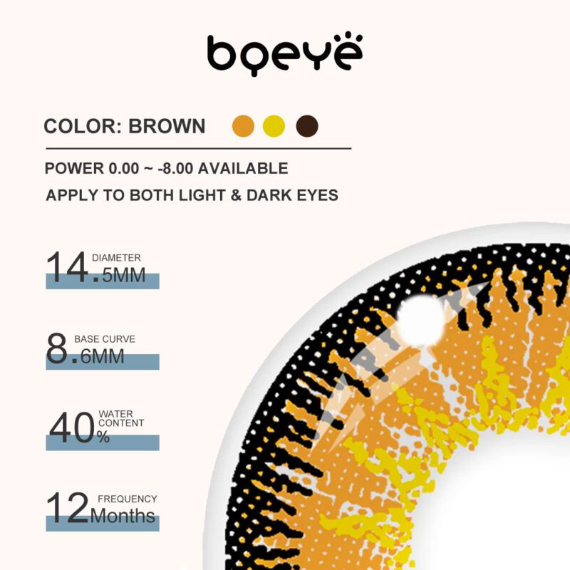 Bqeye Mystery Brown Colored Contact Lenses - Image 3