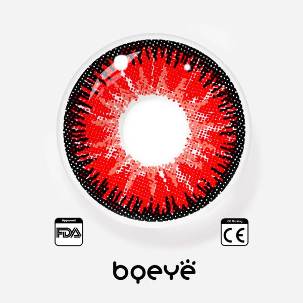 Bqeye Mysterie Rood Gekleurde Contactlenzen Bqeye Colored Contact Lenses - Bqeye Mystery Red Colored Contact Lenses
