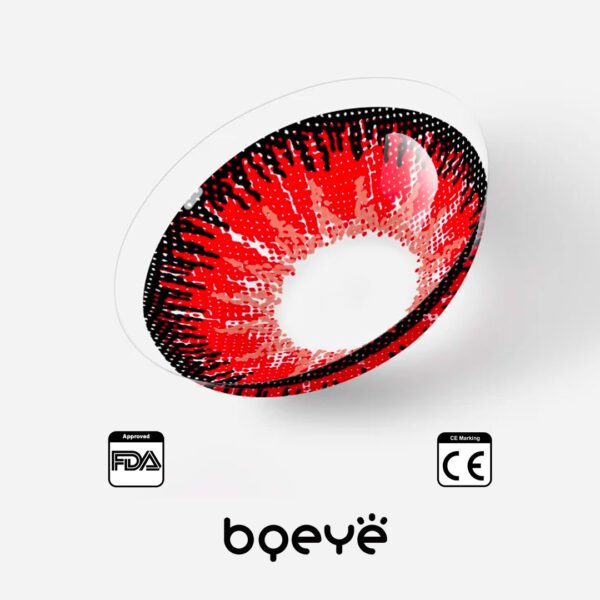 Bqeye Mysterie Rood Gekleurde Contactlenzen Bqeye Colored Contact Lenses - Bqeye Mystery Red Colored Contact Lenses