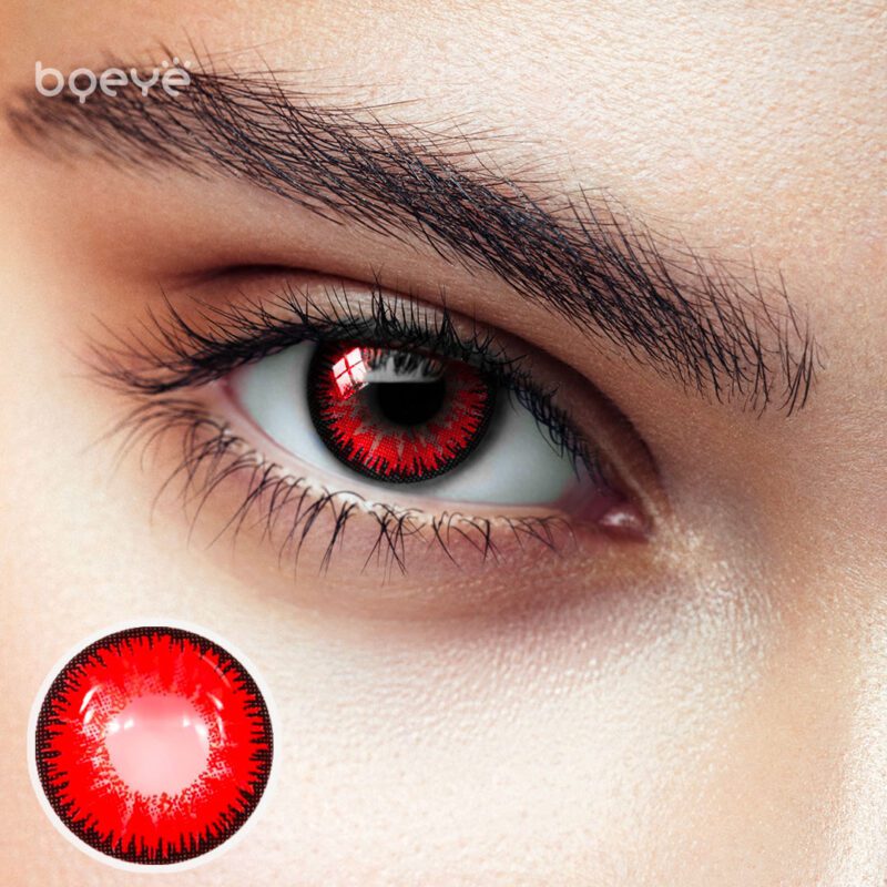Bqeye Mysterie Rood Gekleurde Contactlenzen