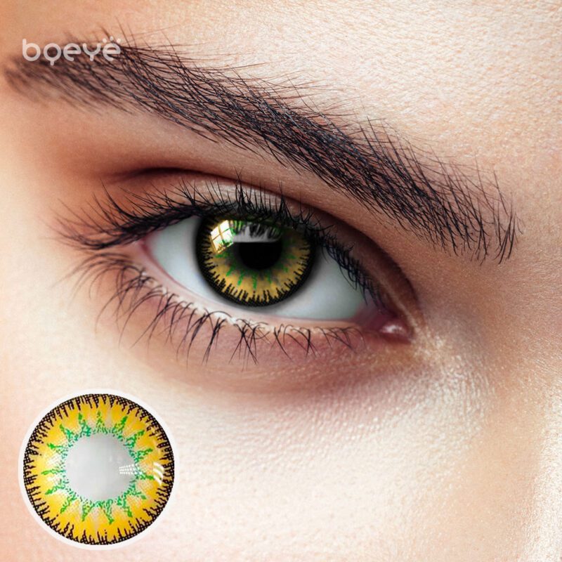 Bqeye Mystery Yellow Colored Contact Lenses