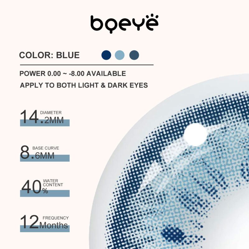 Bqeye Stunna Girl Blue Colored Contact Lenses - Image 3