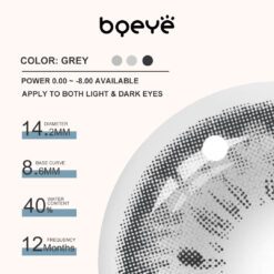 Bqeye Colored Contact Lenses - Bqeye Stunna Girl Grey Colored Contact Lenses