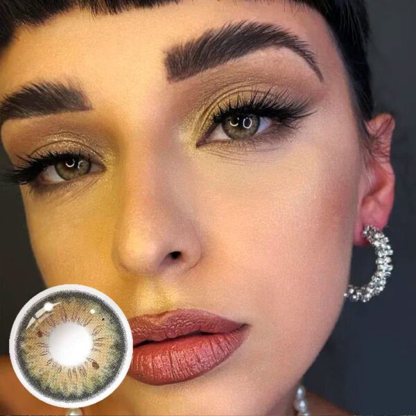 Lentilles de contact colorées Bqeye Stunna Girl Khaki Bqeye Colored Contact Lenses - Bqeye Stunna Girl Khaki Colored Contact Lenses